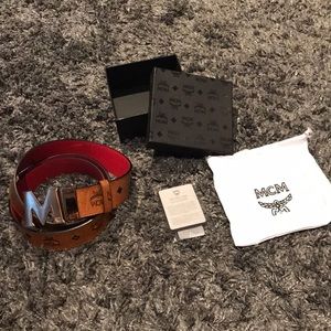 Authentic reversible mcm belt unisex